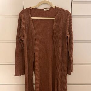 Women's Ribbed Open Front Cardigan Sweater